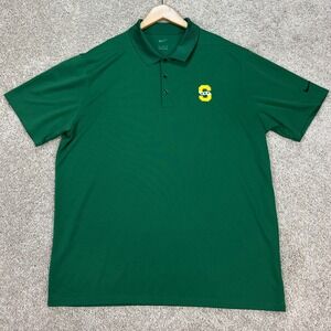 Stevenson High School Nike Polo Shirt Men XL Green Short Sleeve Golf Performance